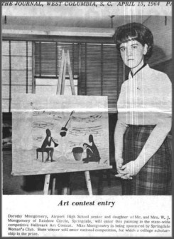 1964 Newspaper photo of Dottie Gantt