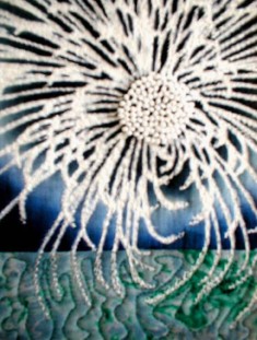 Detail view of "Anemone" copyright 2001 - Art Quilt by Dottie Gantt