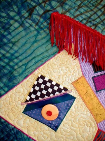 Detail View of "Me and Myself" copyright 1999 - Art Quilt by Dottie Gantt